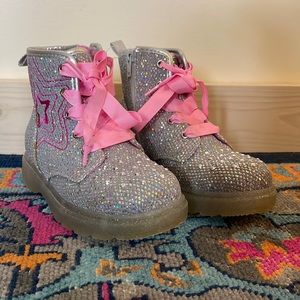 Girls Twinkle Toes Light Up Sparkle Boots - Size 10